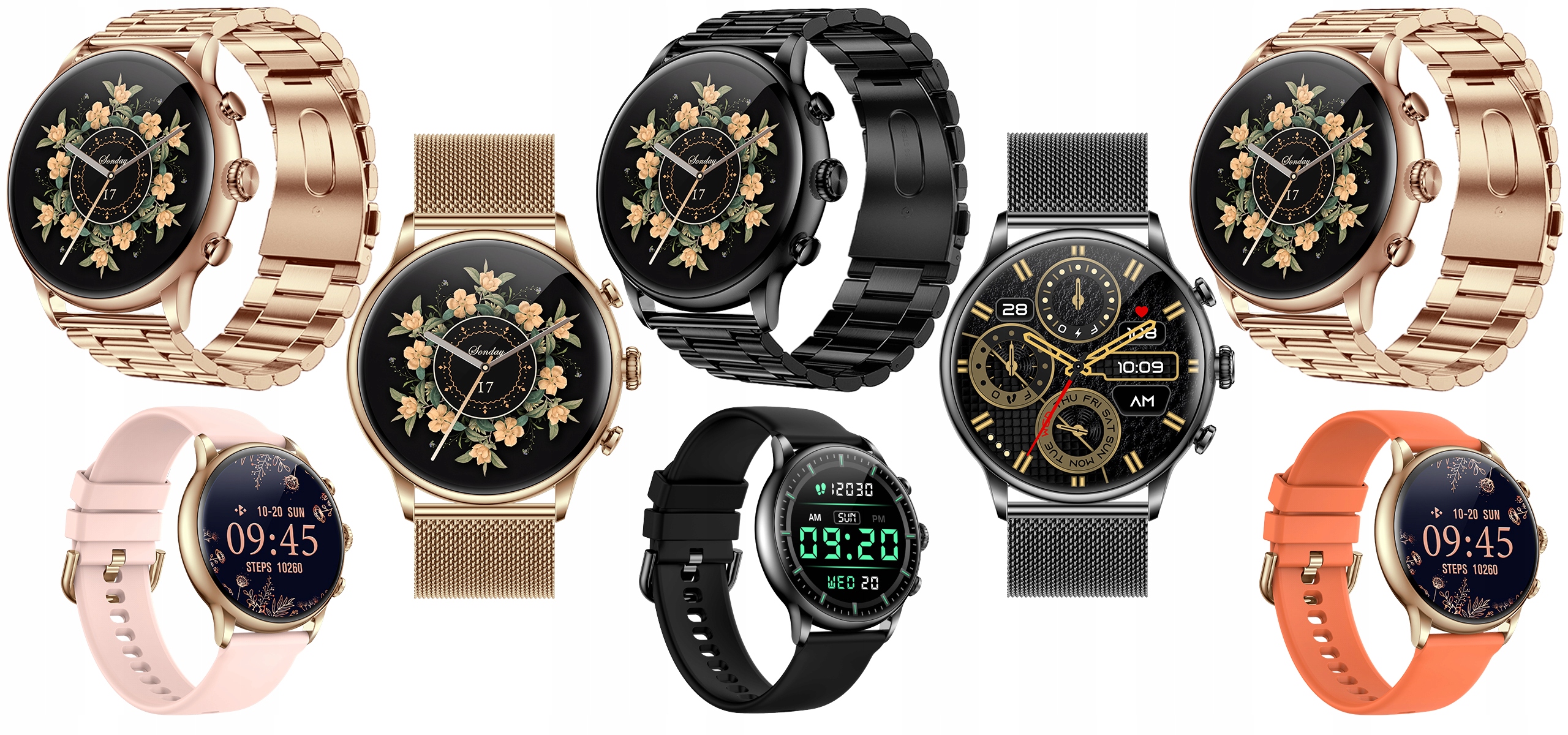SMARTWATCH DAMSKI POLSKIE MENU ROZMOWY ZDROWIE SPORT AMOLED SMART WATCH PL Wodoszczelność tak