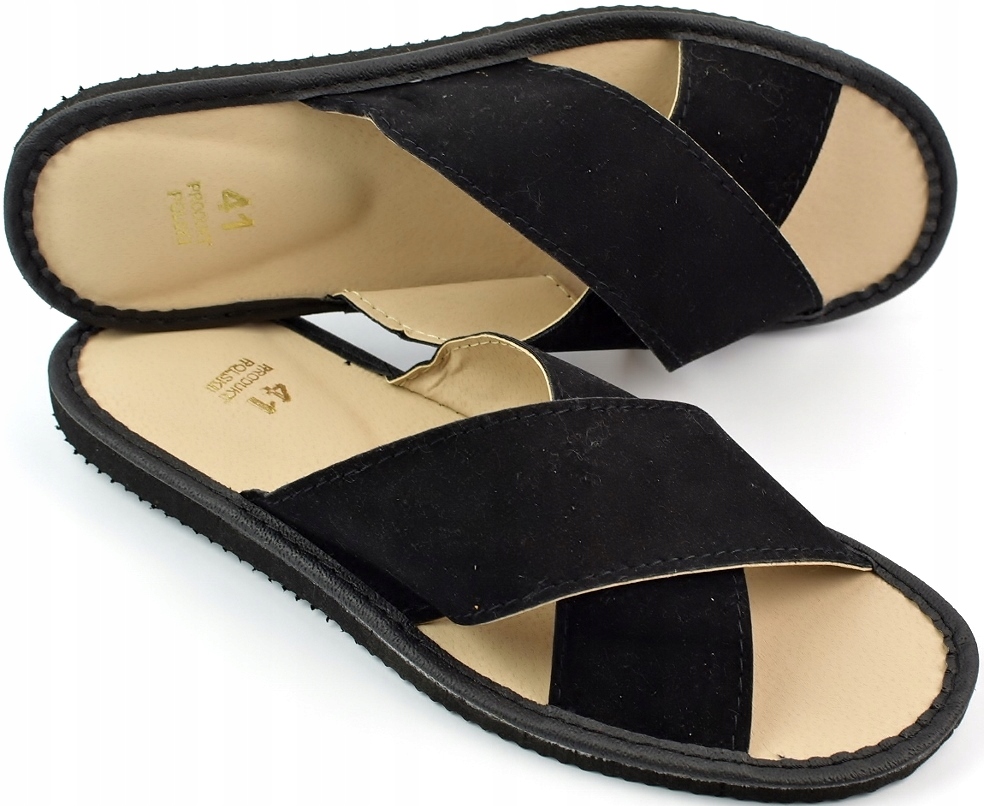KAPCIE PANTOFLE KLAPKI DOMOWE DAMSKIE CIAPY r. 38 - 24,5 cm Długość wkładki 24.5 cm