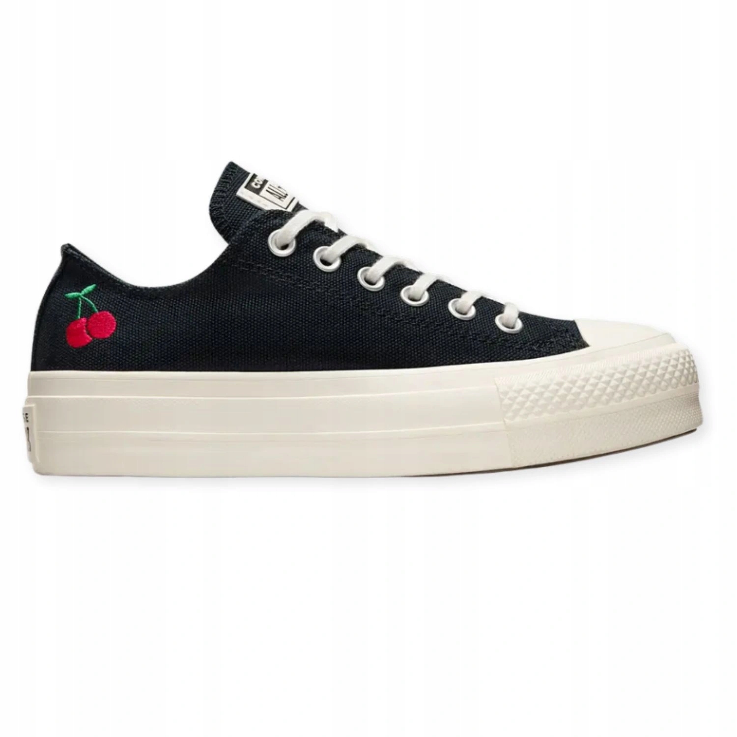 Unisexové tenisky Converse All Star na platformě, černé s výšivkou, velikost vel.