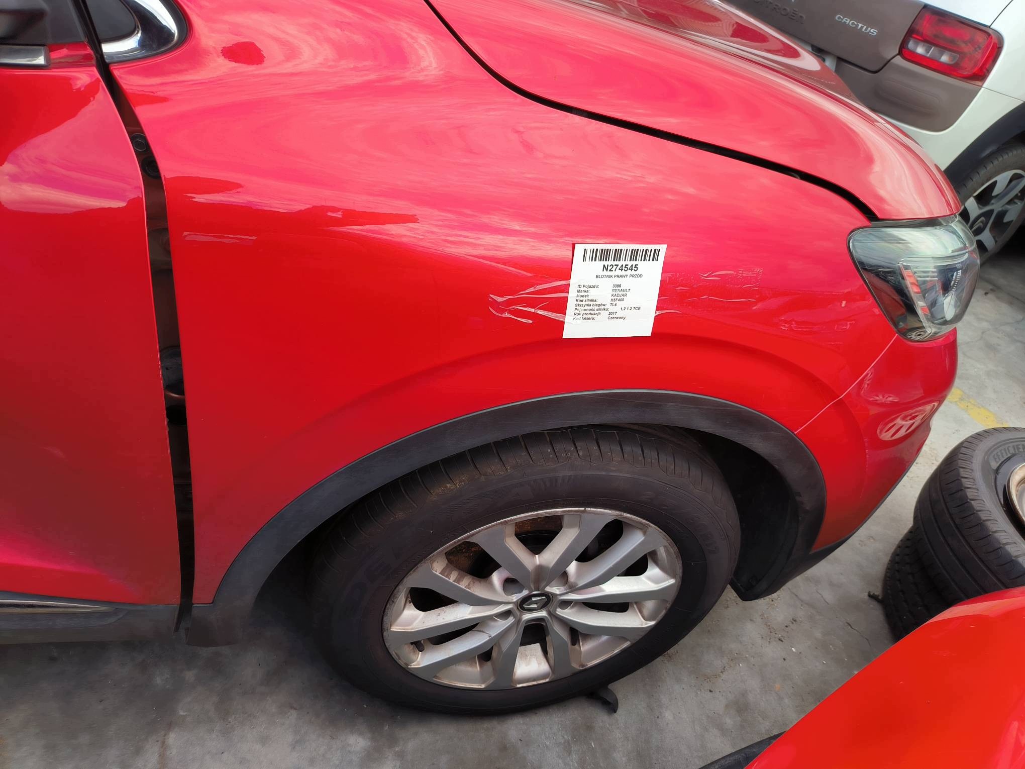 fender right front red RENAULT KADJAR