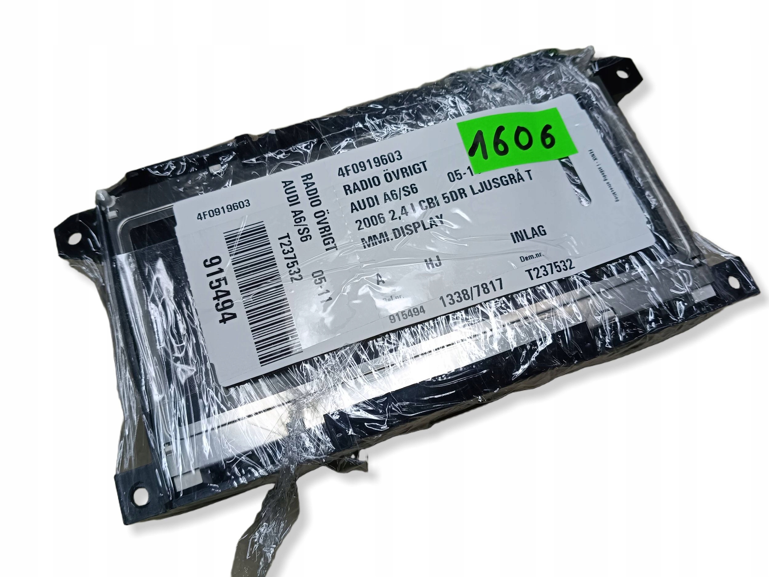 display ľavá strana Audi A6 S6 C6 4F 4F0919603