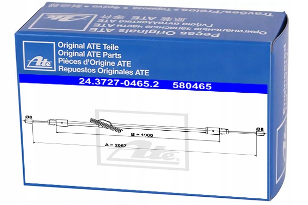 24.3727-0465.2 - КАБЕЛЬ РУЧНОГО ГАЛЬМА MERCEDES E 200 CGI 220 CDI