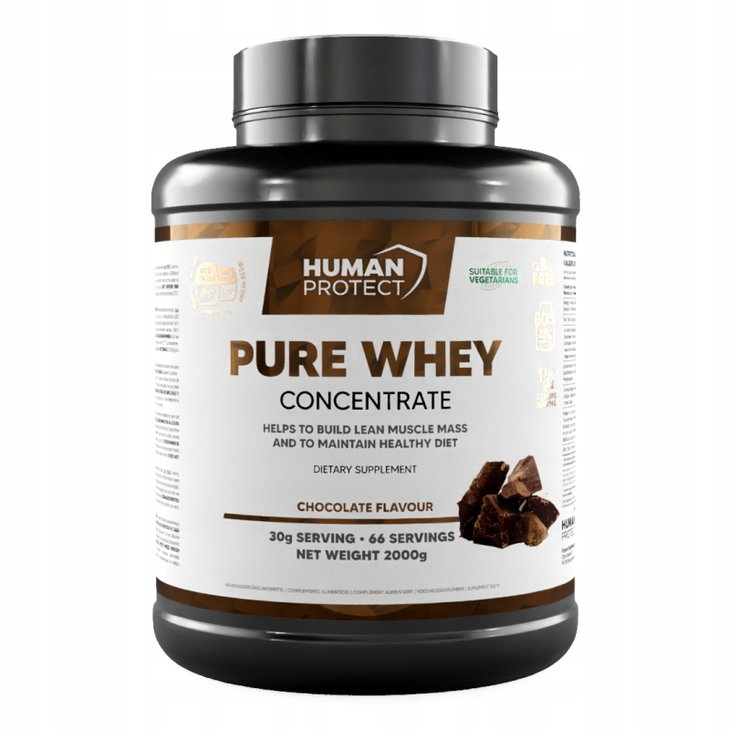 Human Protect Pure Whey 2kg Białko Koncentrat Wpc Jahoda