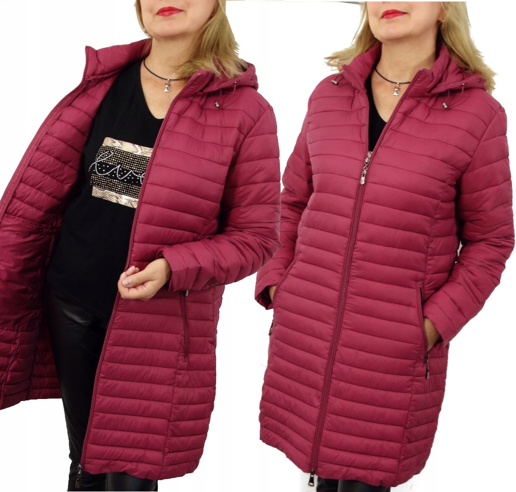 Kurtka Damska Płaszczyk Przejściowy Jesienny Pikowany Miranda 46 3XL