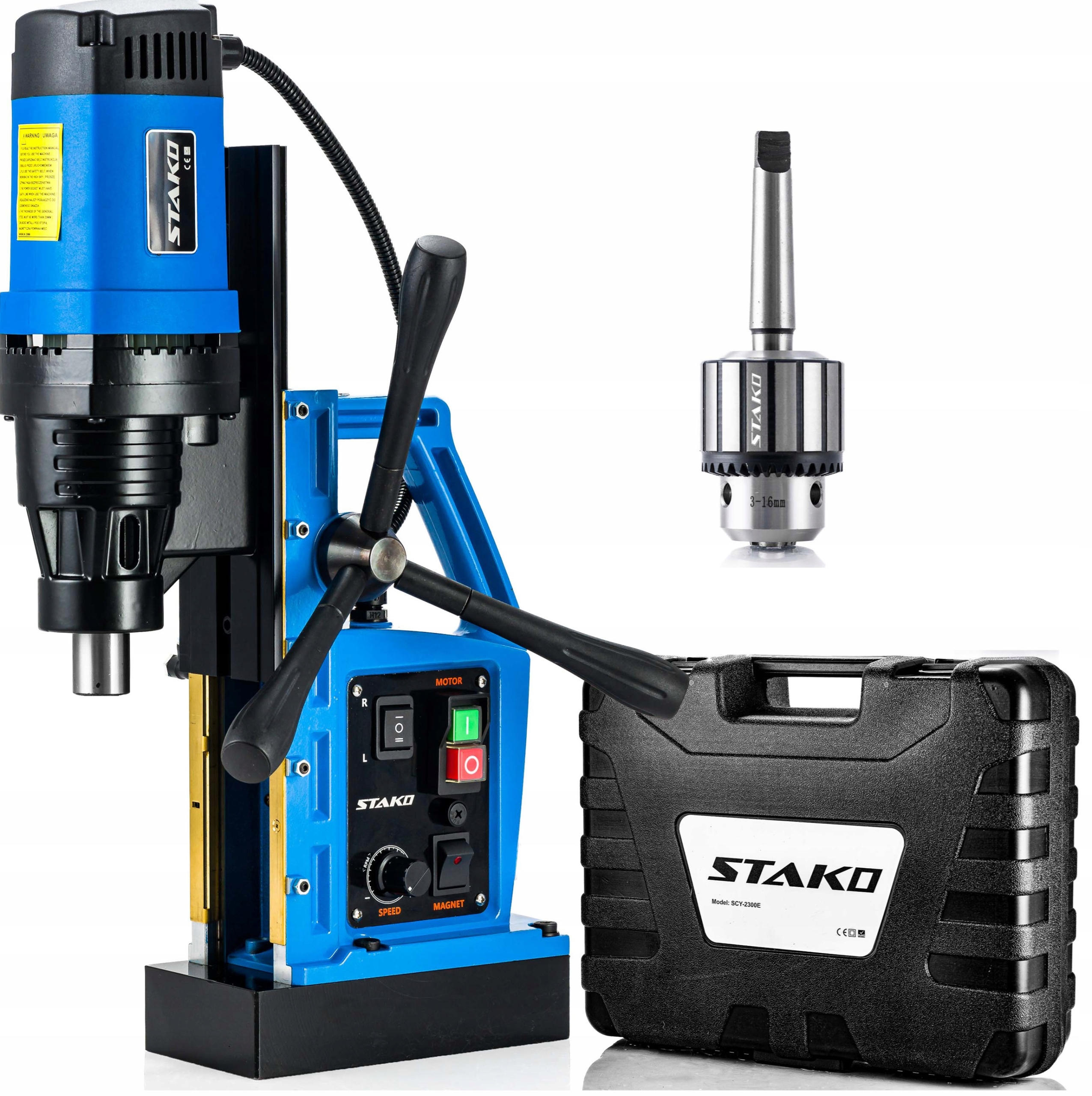 Magnetická vrtačka s závitem fi80mm 2050W 16kg MT3 Magnetická vrtačka Stako