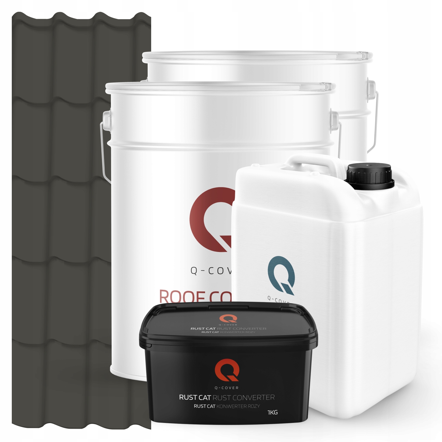 Farba Na Kovovú Strechu Set Šedá Tmavá Ral 7022 74 m2 Polomatná