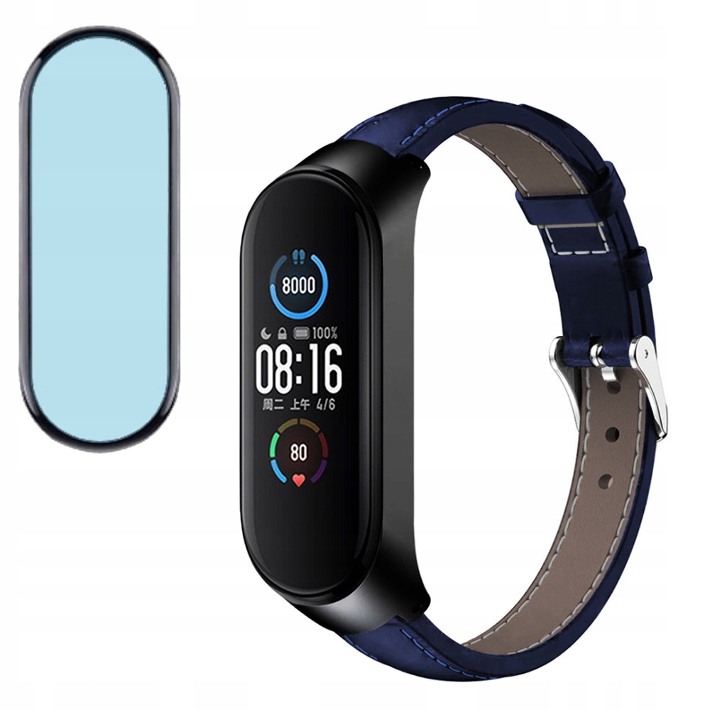 

Pasek Opaska Skórzana Szkło do Xiaomi MI Band 6