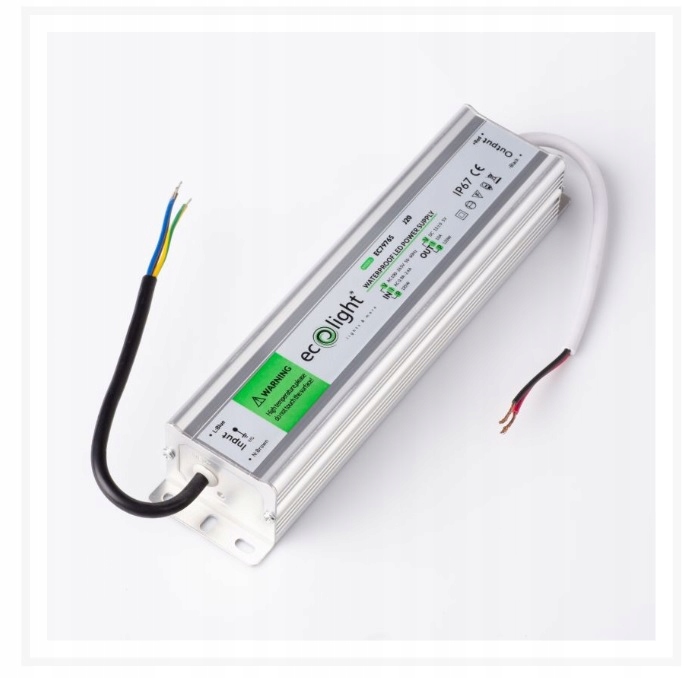 Zasilacz do taśm LED SLIM 120W 12V wodoodp. IP67 Model EC79765