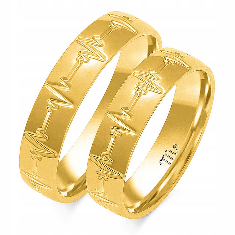 Zlaté Snubní Prsteny 585 Linie Života Žluté Bílé Růžové