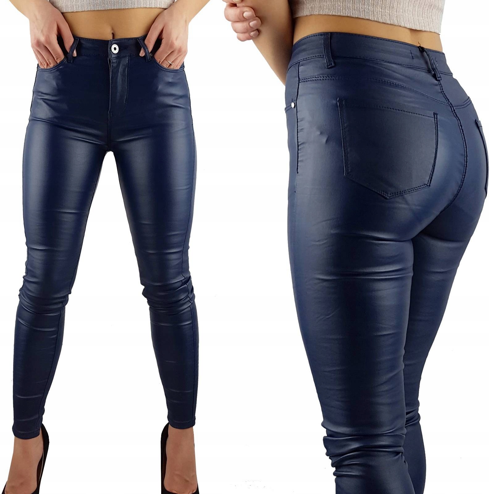 Damskie Spodnie Modelujące Woskowane Skóra