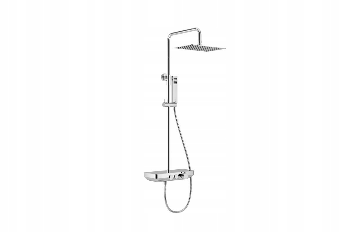 Striekací stĺpec Rain Krotos s technológiou Easy-Click, chrómovaný