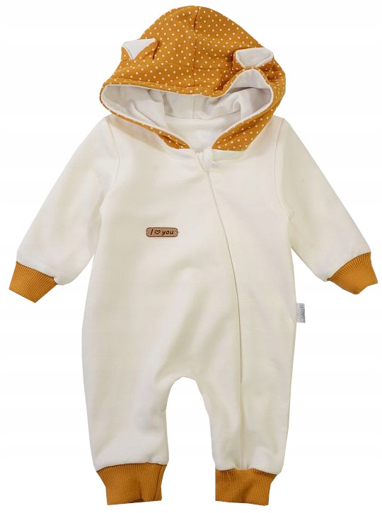 KOMBINEZON DRESOWY PAJAC BAWEŁNA WIOSNA 68 L122 Rękaw długi rękaw