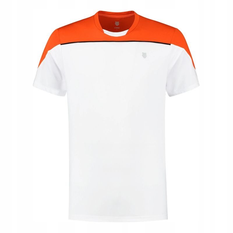 Pánské Tričko K-swiss Hypercourt Block Crew Tee Men Wh/orange M