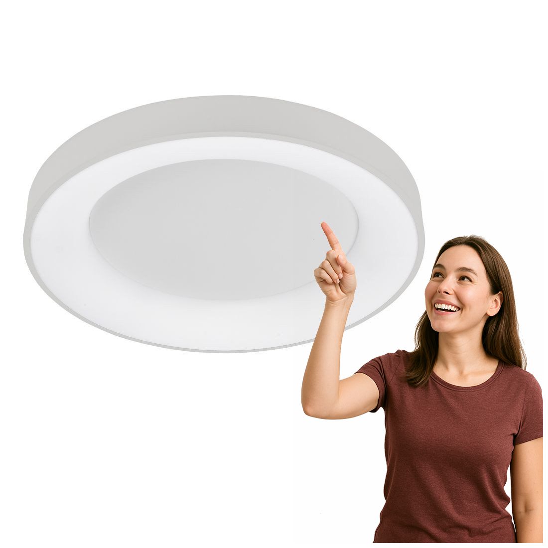 Led stropná lampa Giulia 60 cm biela 2750LM Italux