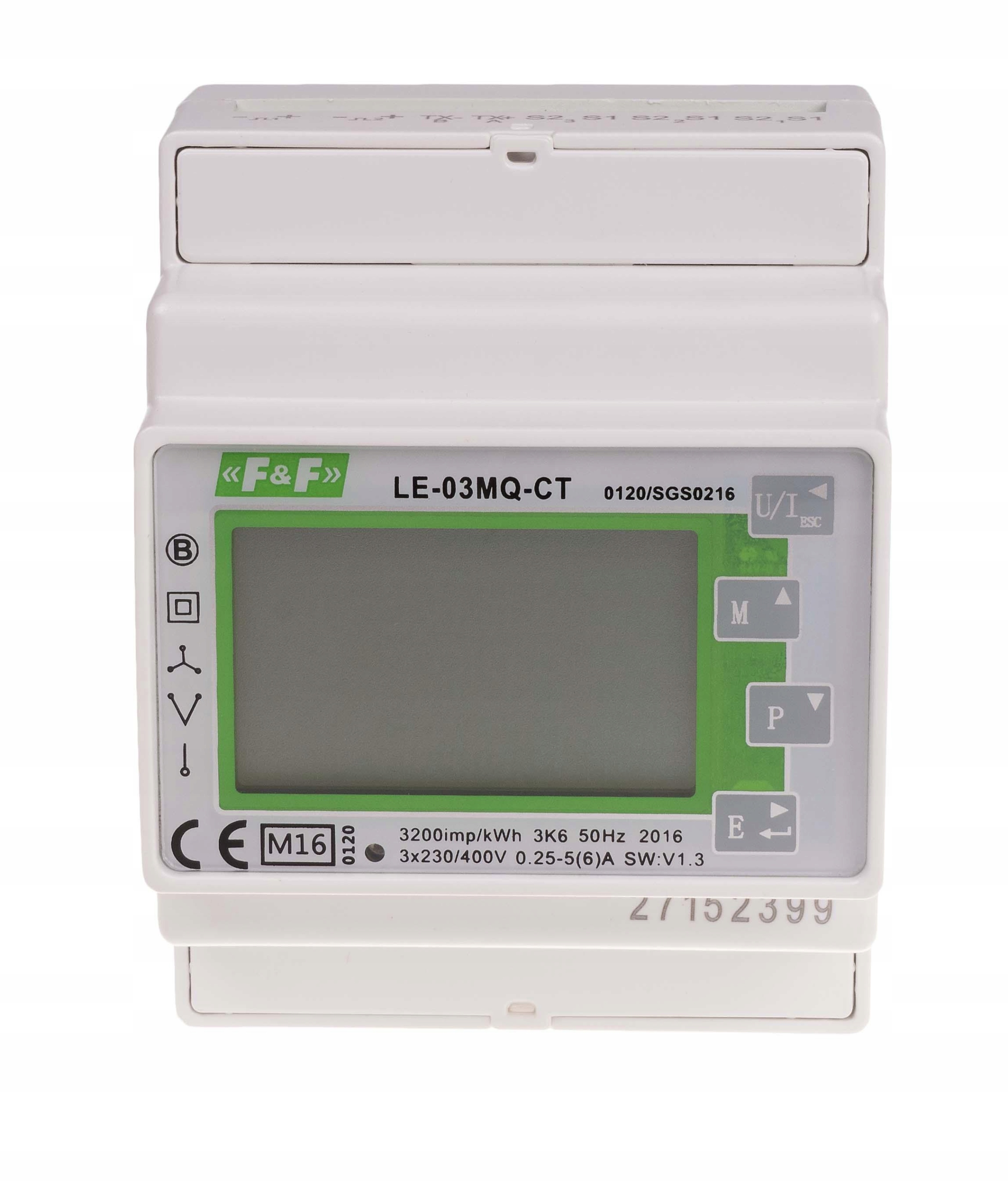 Merač elektrickej energie 3F LE-03MQ-CT MID 485