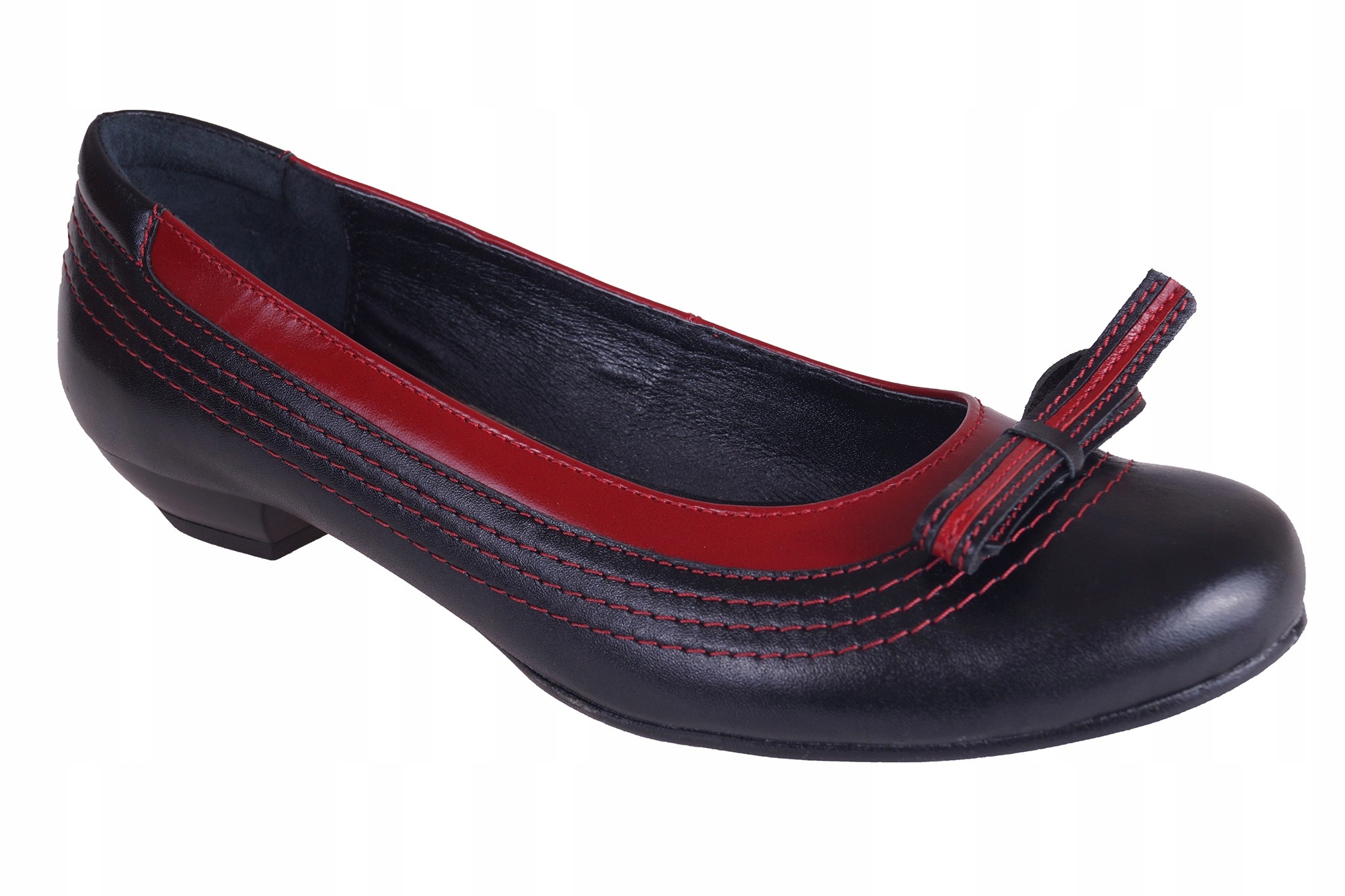 

Balerinki Półbuty Skórzane Damskie Wielbut 133 42