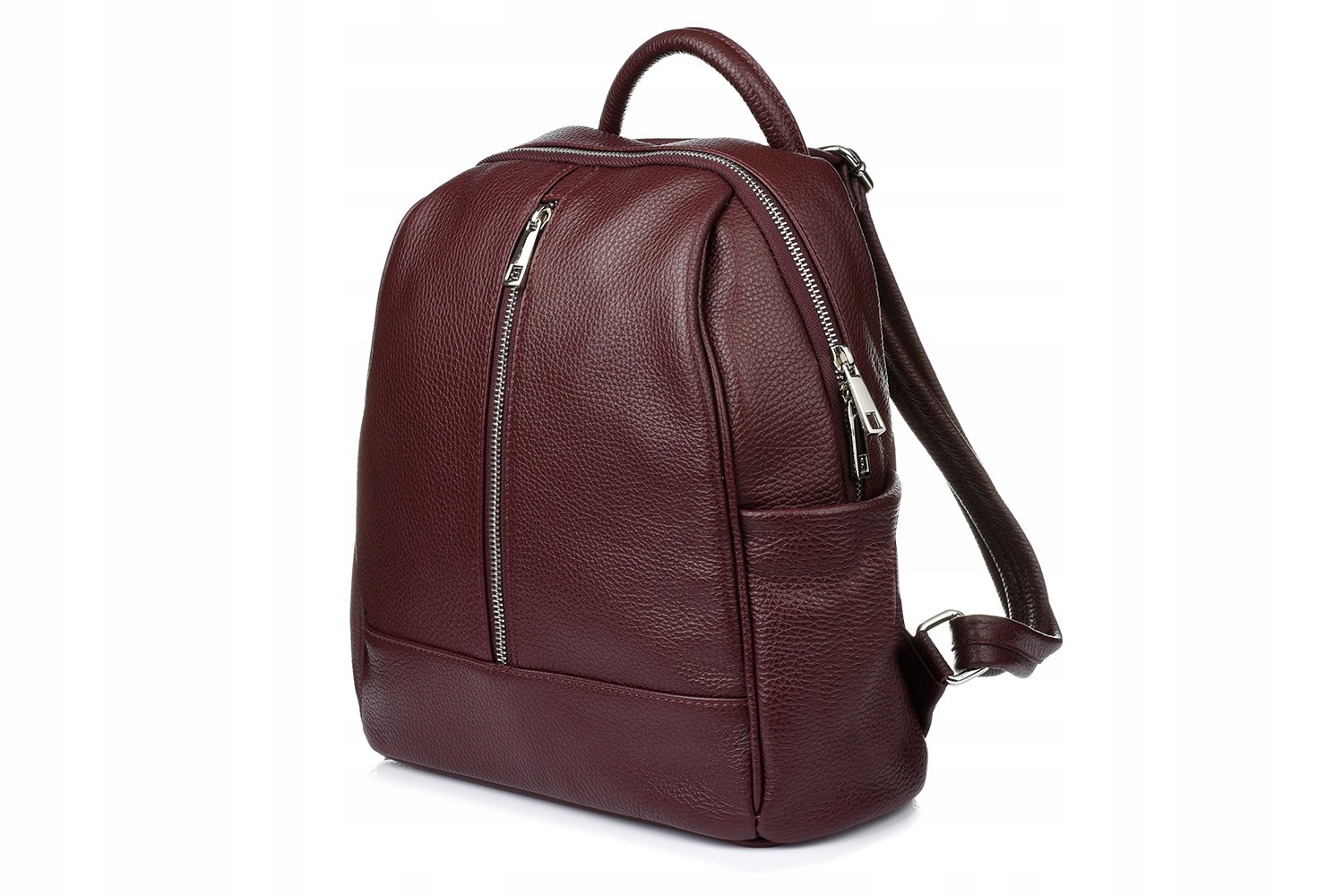 Bordový italský Batoh A4 dámský, prostorný, pevný C78