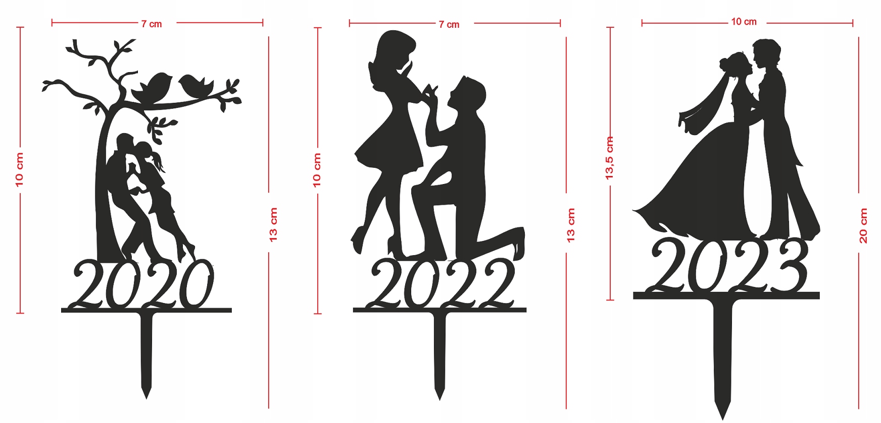 Toppery na tort HISTORIA WASZEJ MIŁOŚCI z datami Rodzaj topper