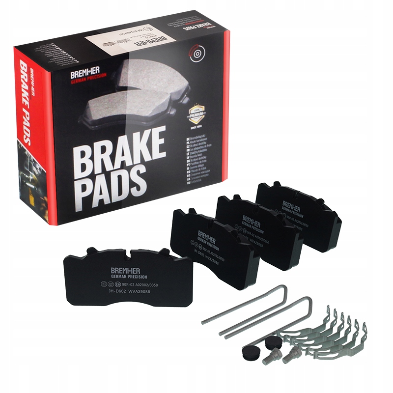 Brzdové destičky Rvi Man Daf Iveco Fiat Meritor 175,6x85,6x26mm WVA29088