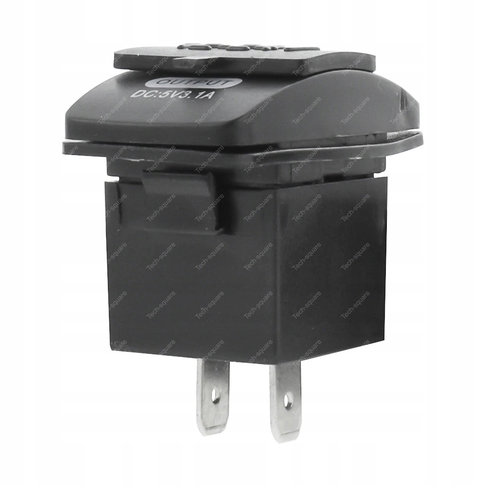 Gniazdo montażowe USB x2 3100mA 12-24V NIEBIESKIE Producent inny