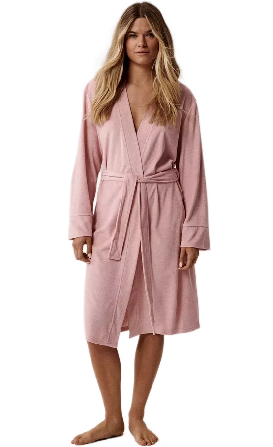 Atlantic Dámský Župan Bavlna Pudrová Růžová ŠL-002 S/m 36/38