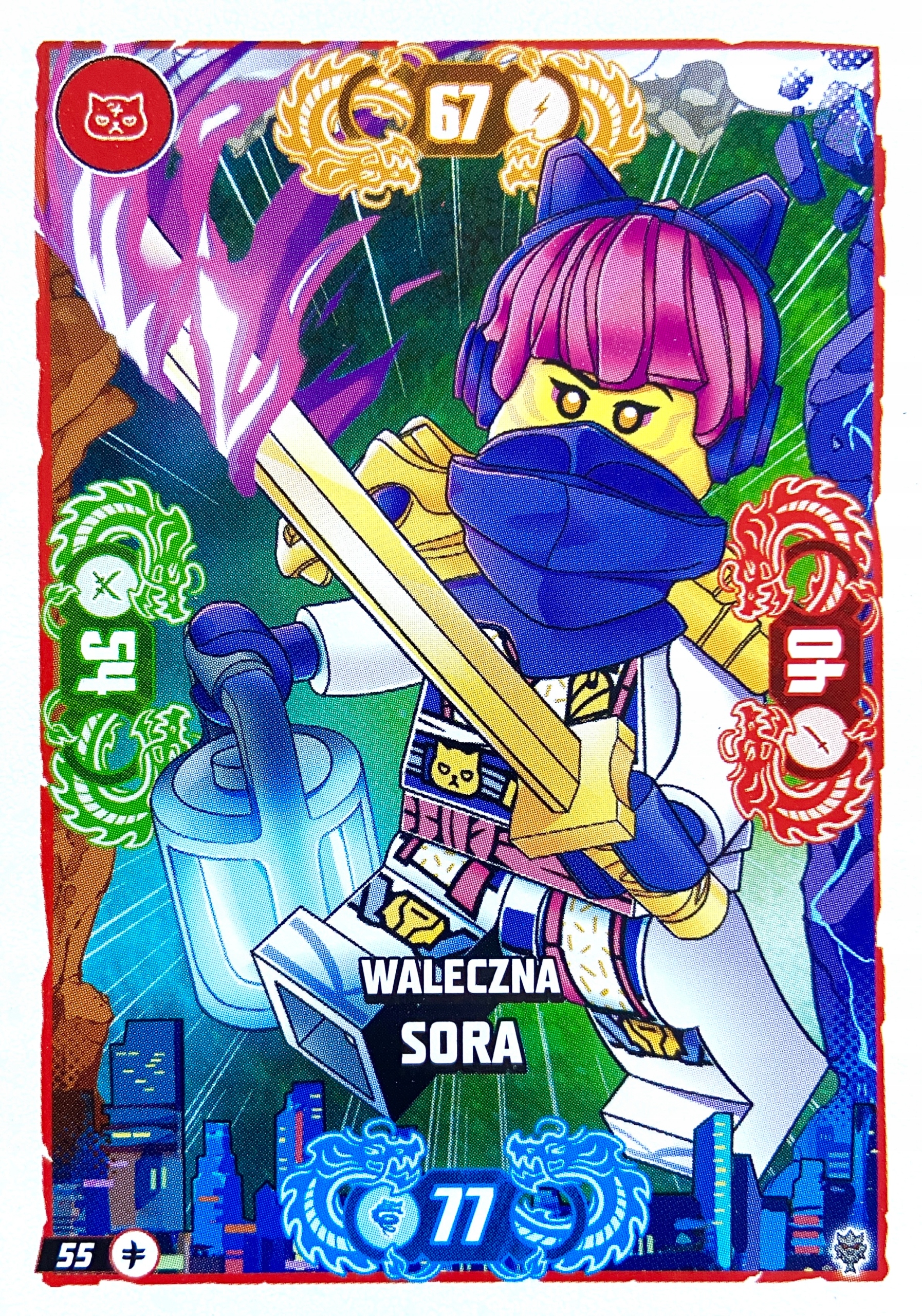 Lego Ninjago 2026 seria 11 karta wyjątkowa 55 Waleczna Sora