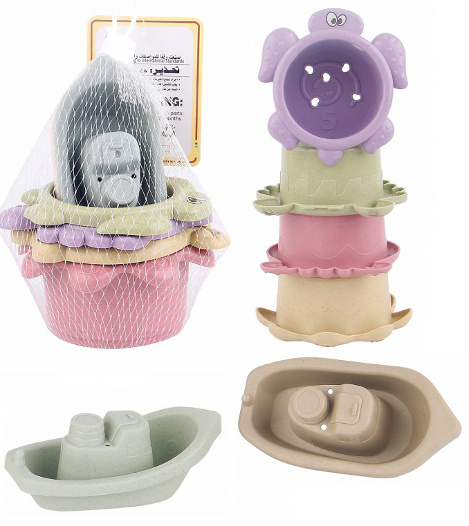 

Układanka Piramidka Kubeczki do kąpieli Łódki