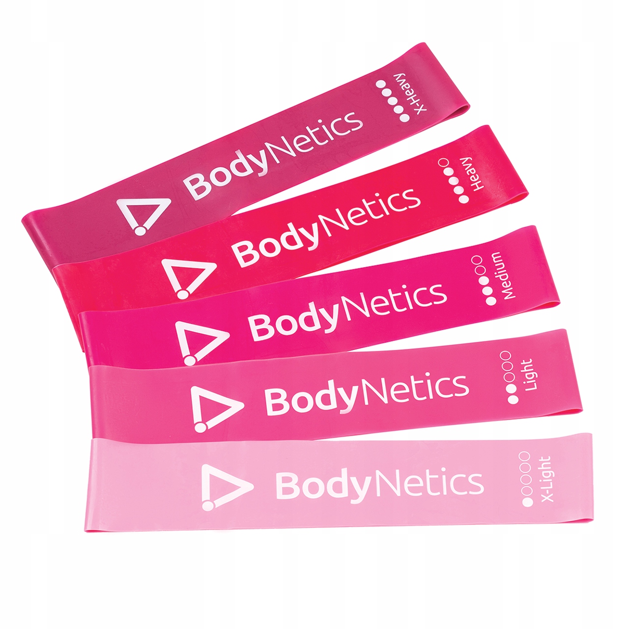 

Zestaw Gum Ćwiczeń Różowe Bodynetics +etui 5szt