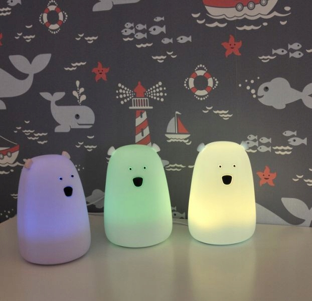 Lampka nocna dziecięca Led RGB Miś akumulator USB Kod producenta 312952