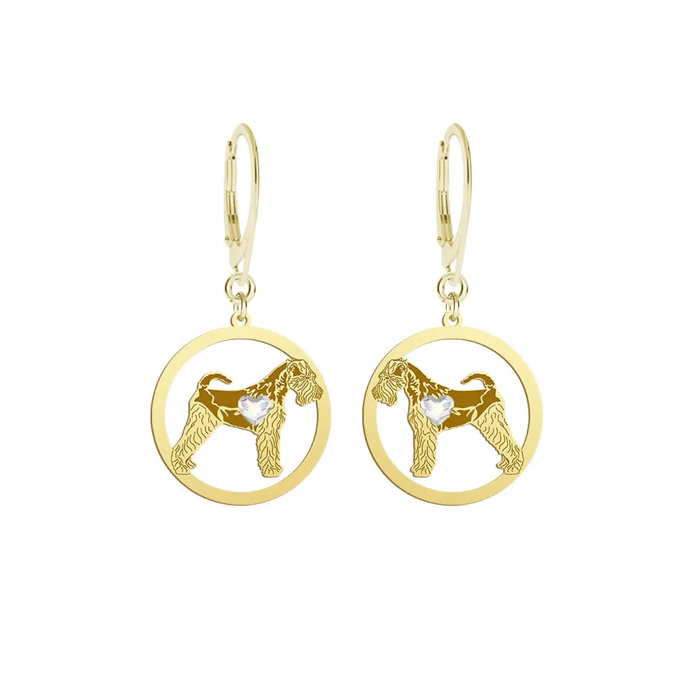 Náušnice Zlaté se psem Velšský teriér 925 Bigiel Dárek Gravírování Bonus