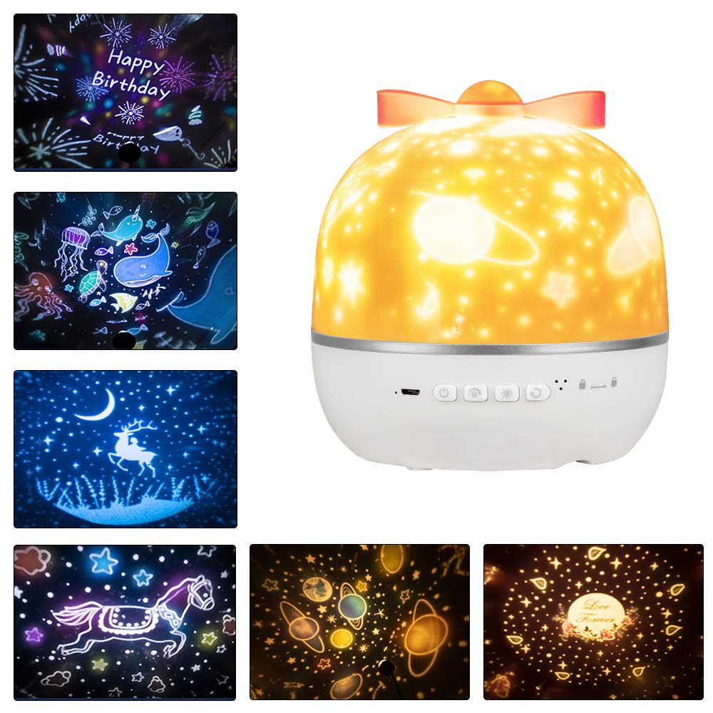 

Nocna Lampka Projektor Gwiazd Led Obrotowa 360°