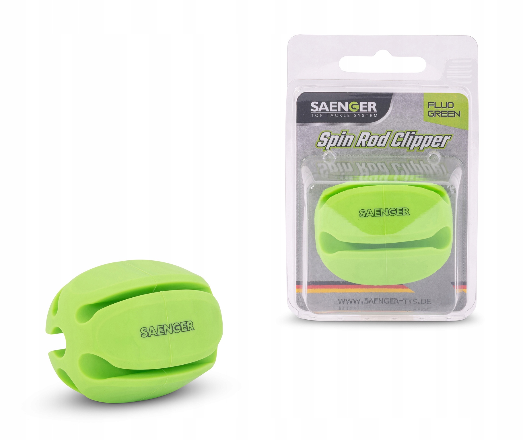 Silikonowa Opaska Do Transportu Wędek Sanger Fluo Green