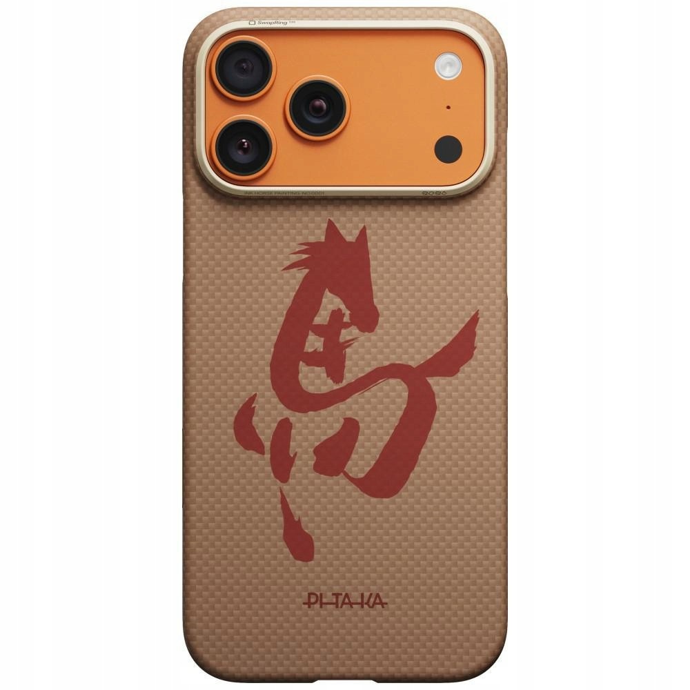 Puzdro Pitaka Edge Case iPhone 17 Pro Max Maľba Koňa Atramentové Obal