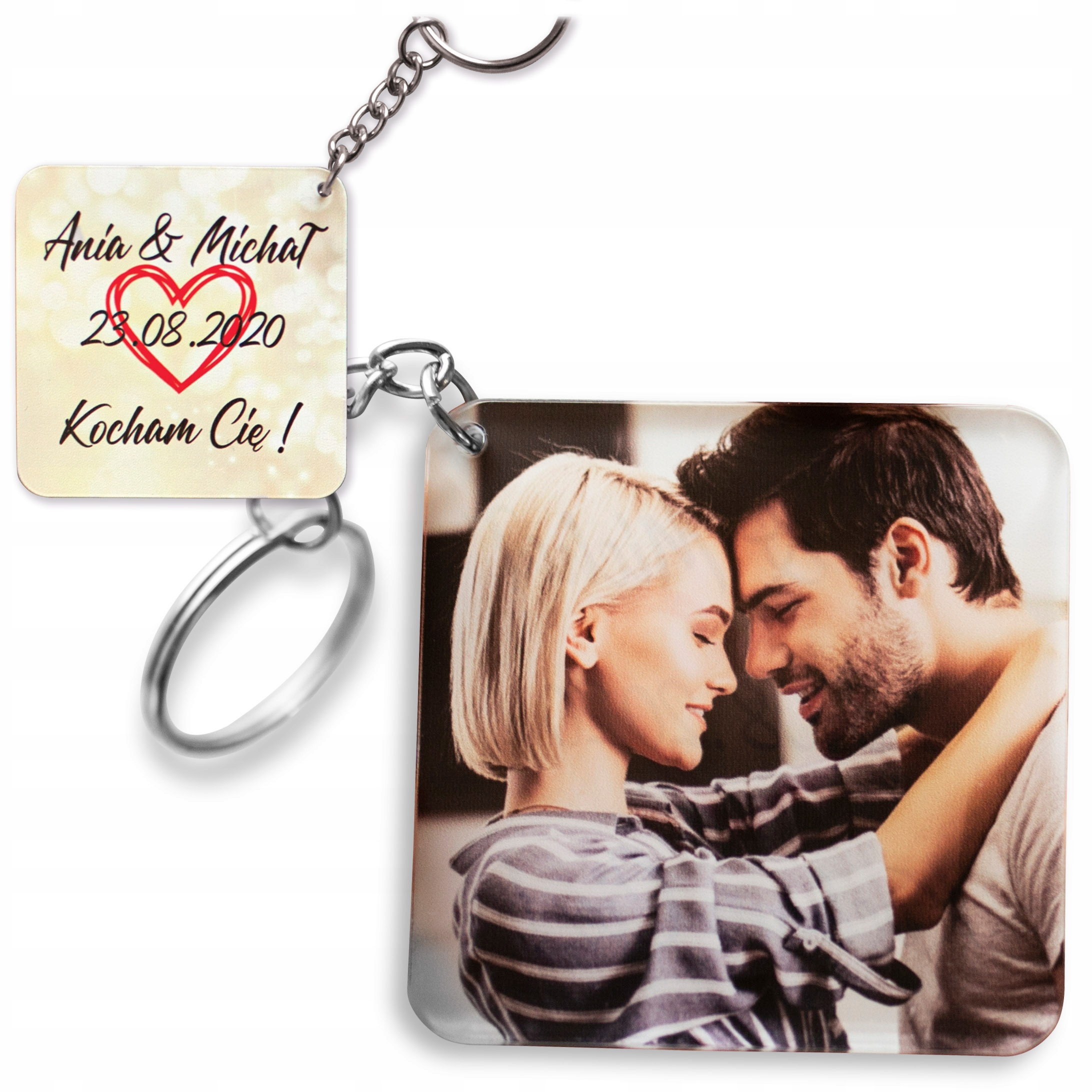 

Breloczek do Kluczy Twoje Zdjęcie Zawieszka Imię