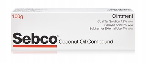 Sebco Ointment maść olej kokosowy na łupież, Łzs, łuszczyca 100g