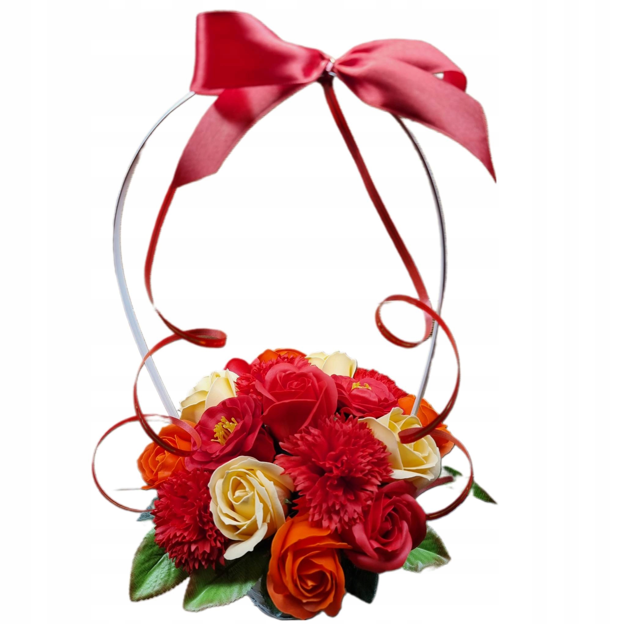 

Piękny Bukiet kosz kwiatami pachnącymi mydlanymi