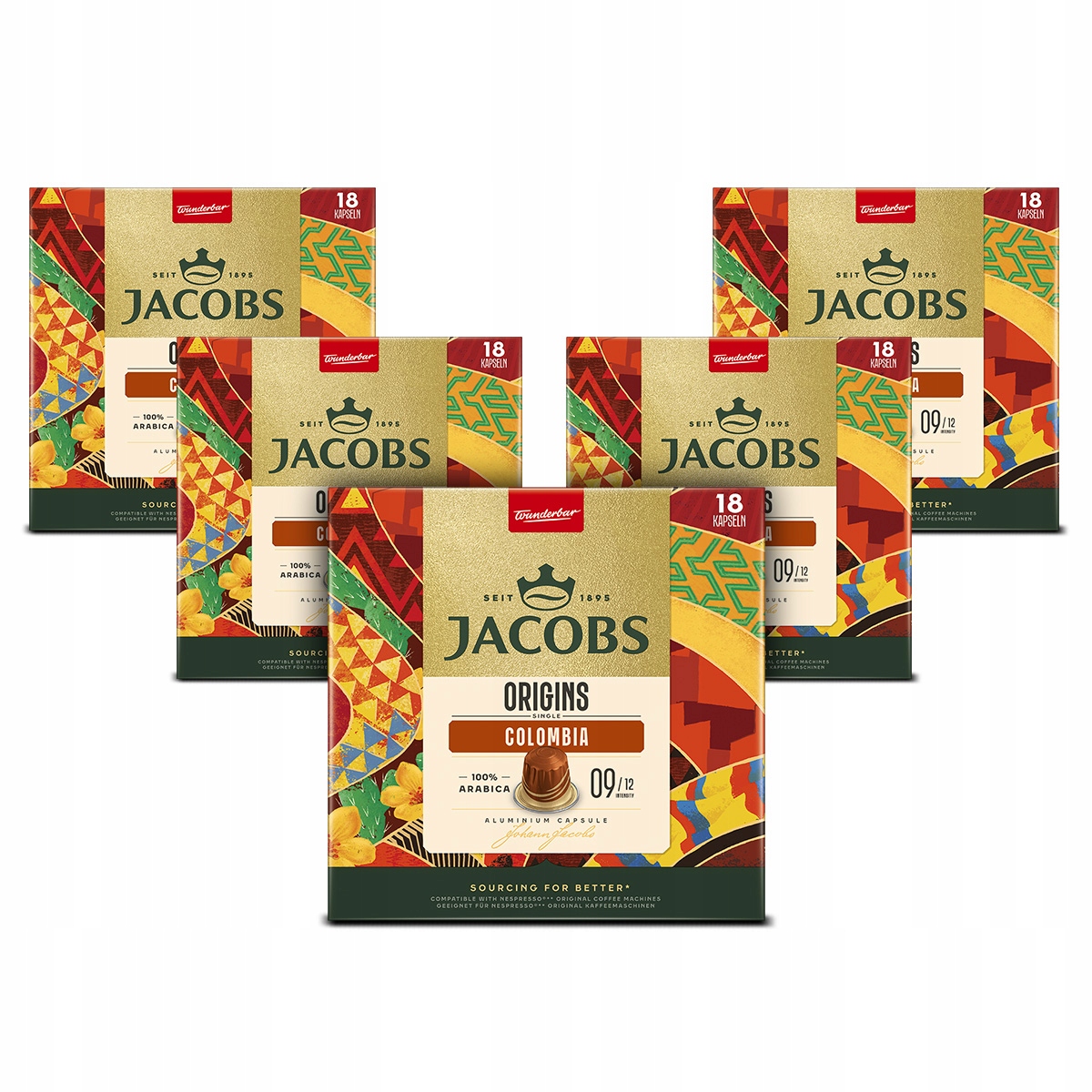 Kapsułki Jacobs Origins Colombia do Nespresso(r)* arabica 5x 18 szt