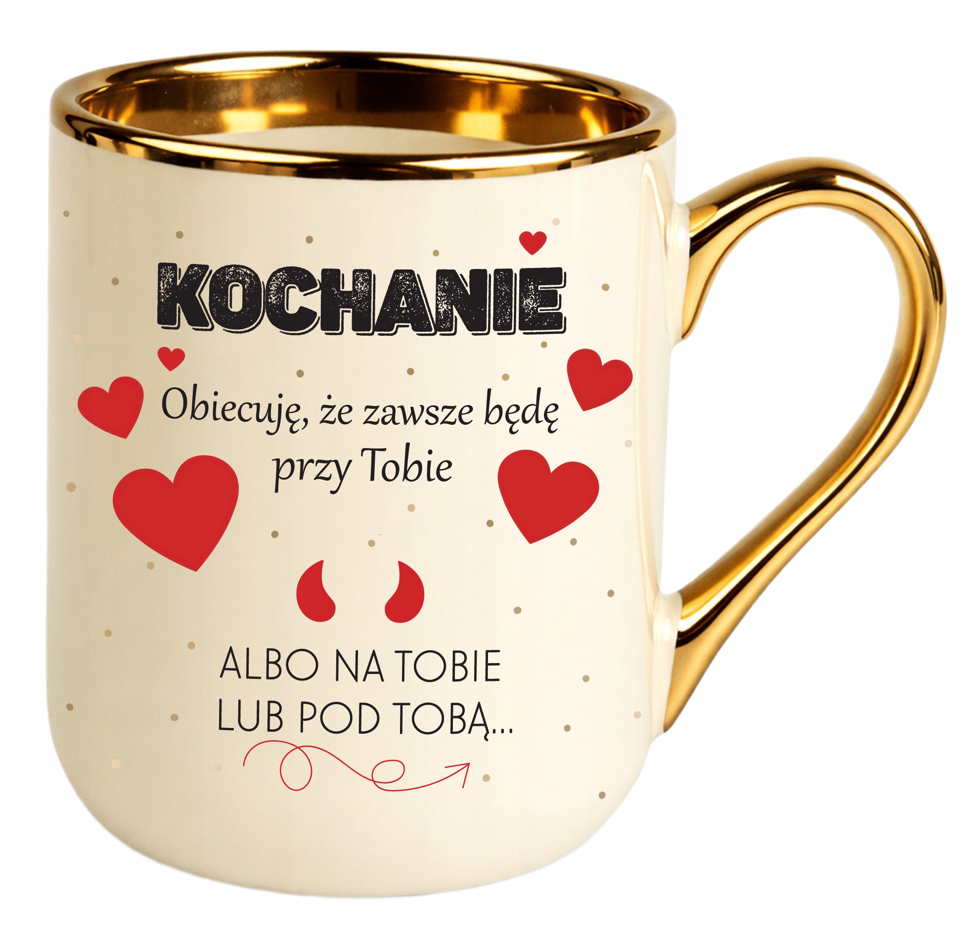 Kubek Elegant kremowy na Dzień Kobiet dla niej Kochanie obiecuję