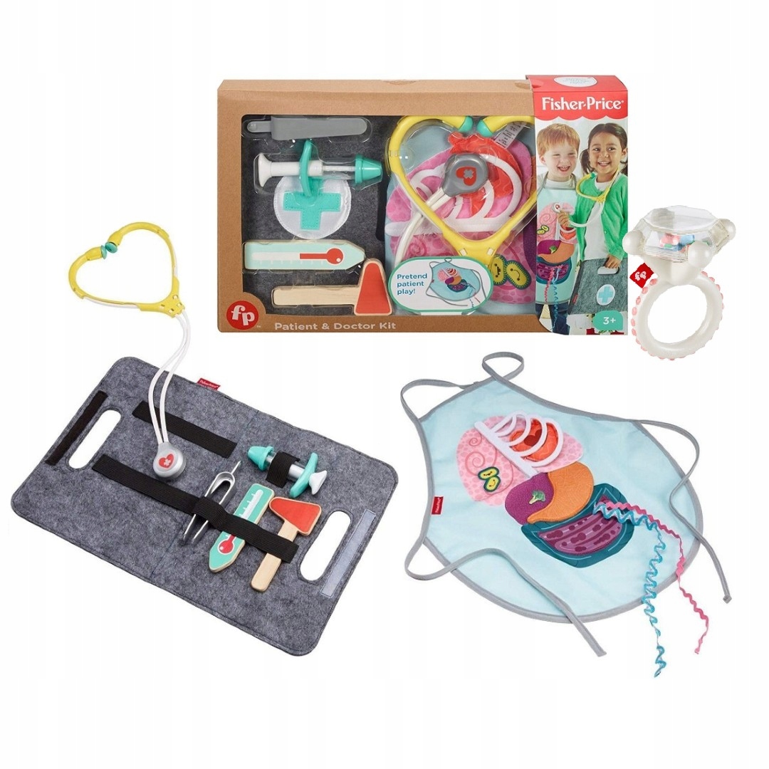 

Fisher Price Zestaw Lekarza GGT61+GRZECHOTKA GJD35