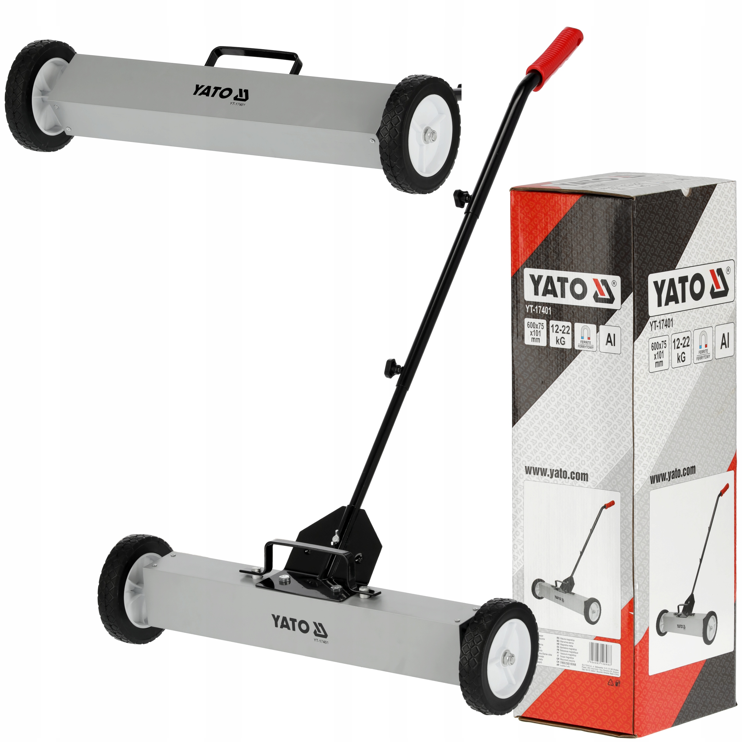 Yato Miotła Magnetyczna 60cm Uchwyt Teleskopowy 76-113cm Zmiatarka Opiłków