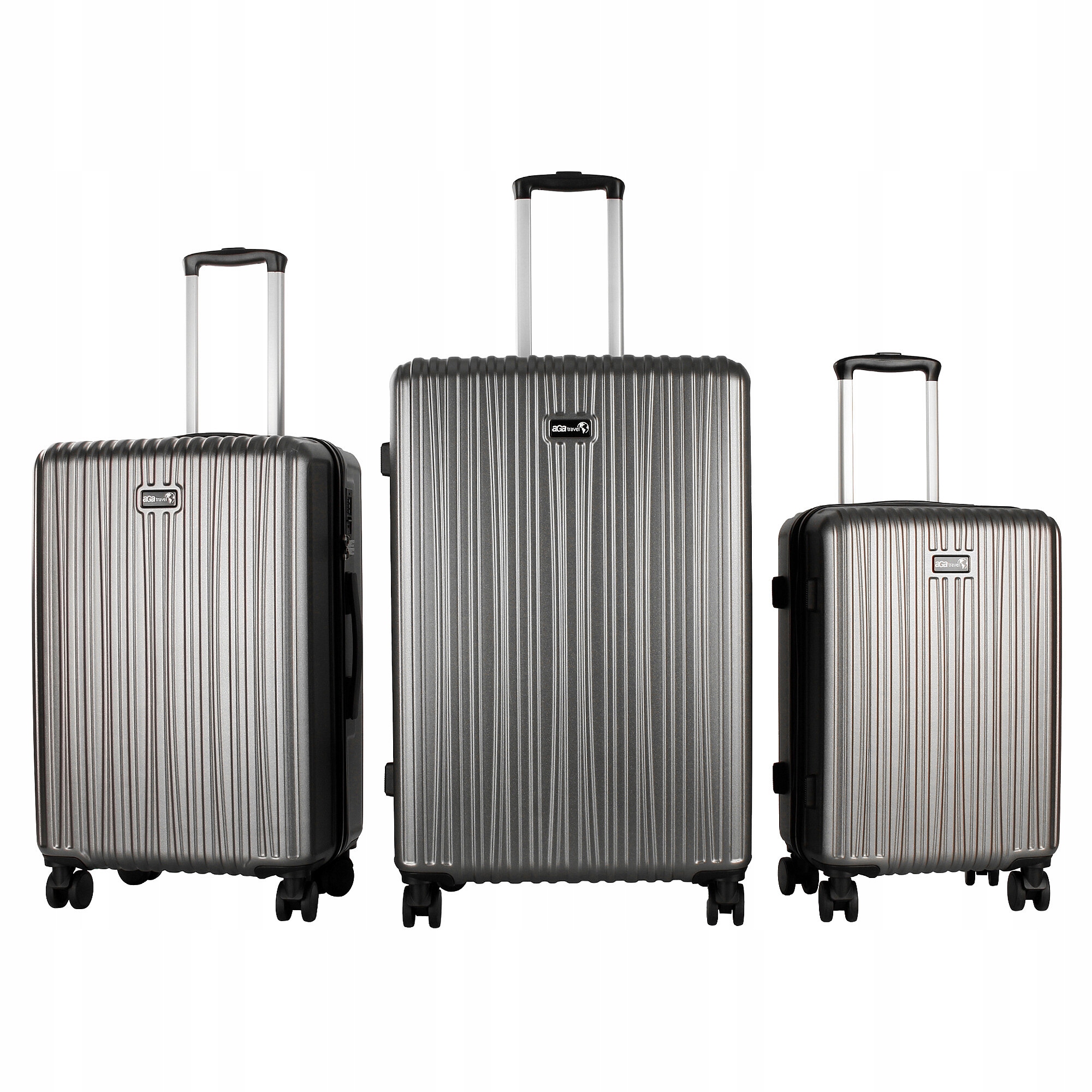 Aga Travel Sada cestovních kufrů Tmavě šedá 2.JAKOST