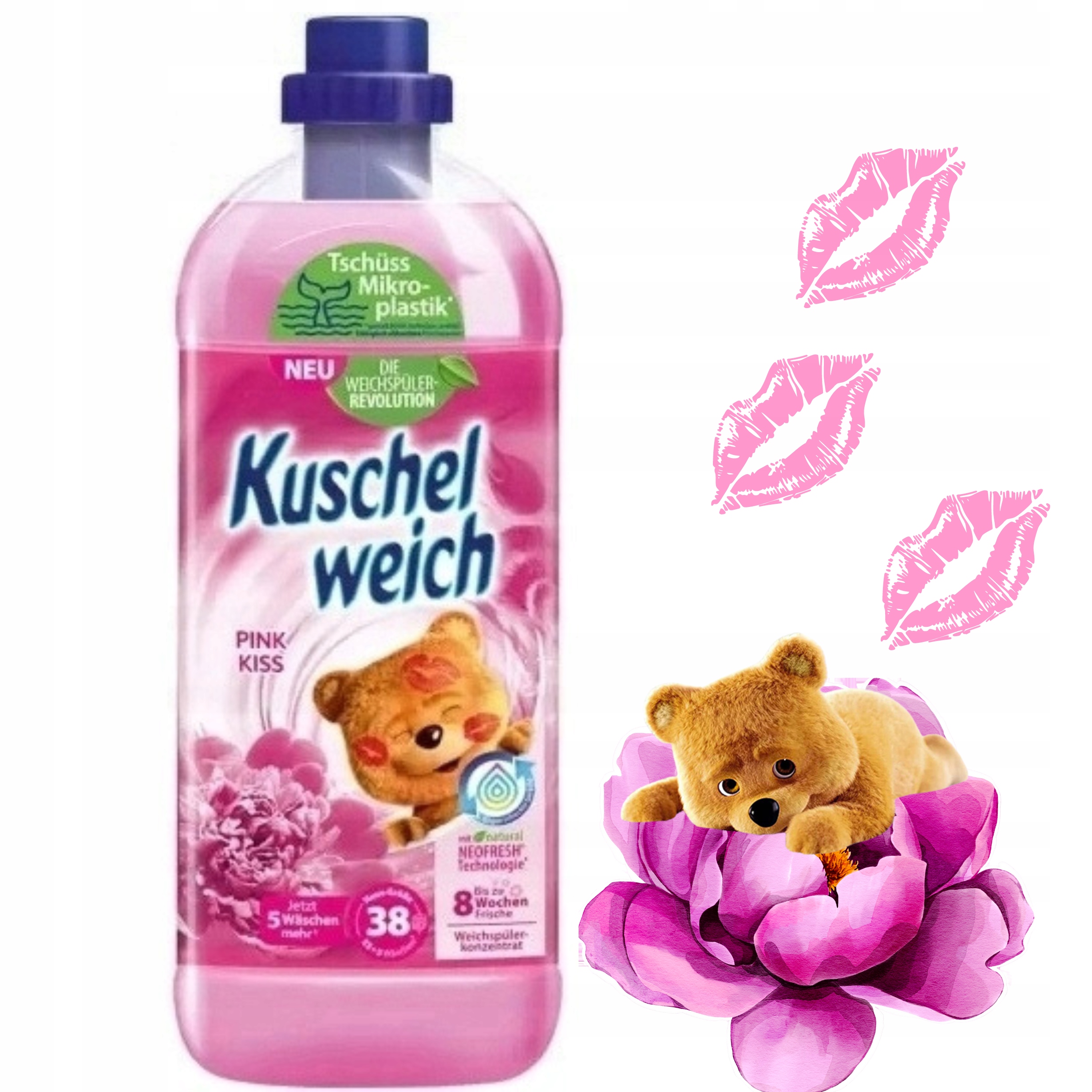 Kuschelweich Pink Kiss Płyn do Płukania 1 l DE — 9
