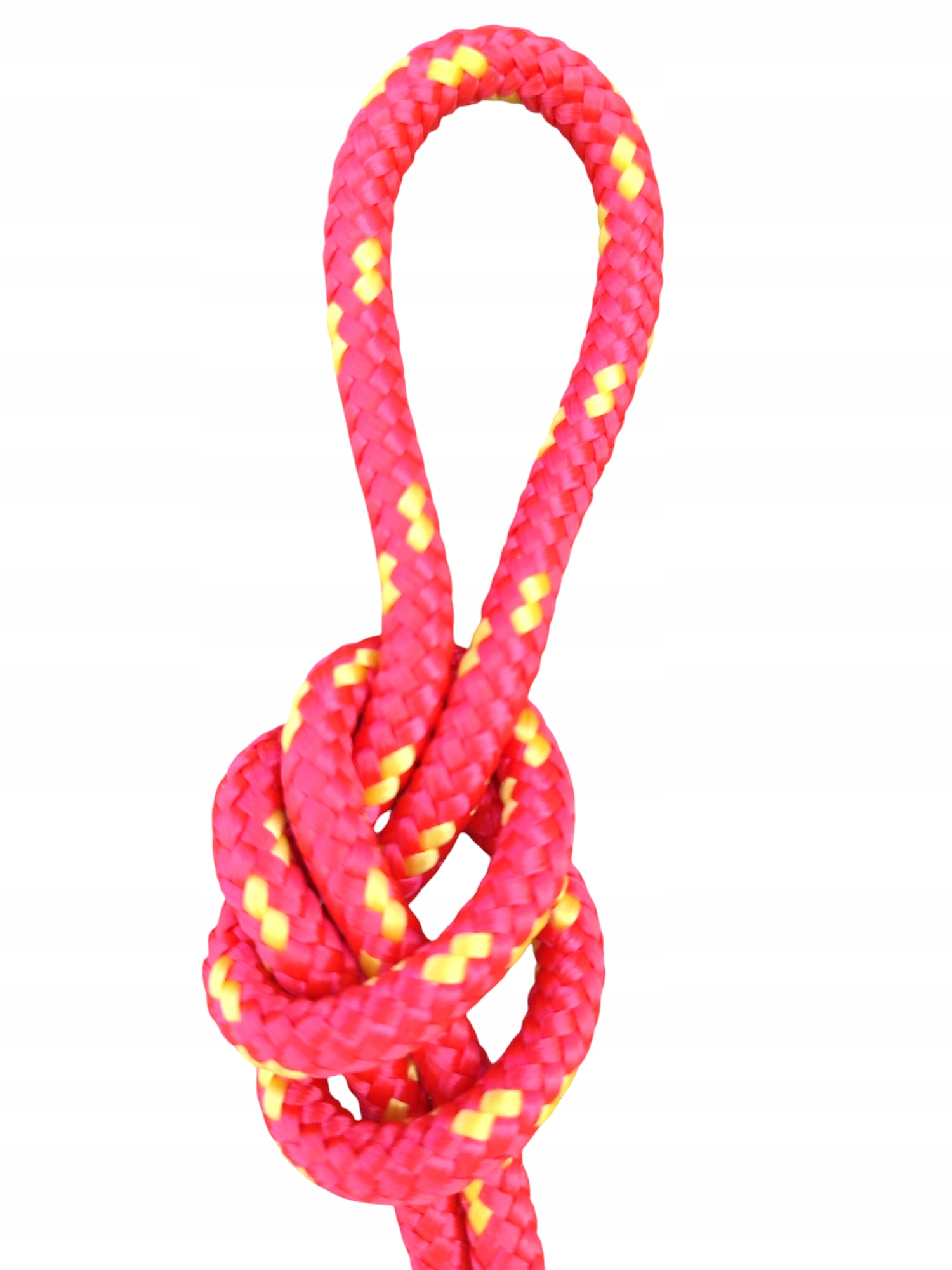 SZNUR BUDOWLANY LINA PLECIONA LINKA POLIPROPYLENOWA 8MM CZERWONA 1M