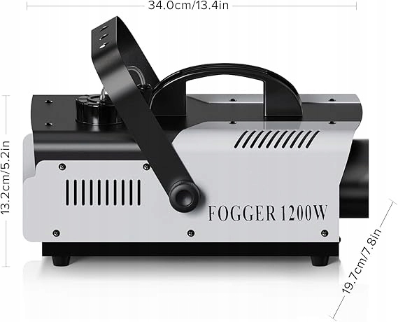 Vyvíječ kouře 1200 W s 6 Rgb Led diodami