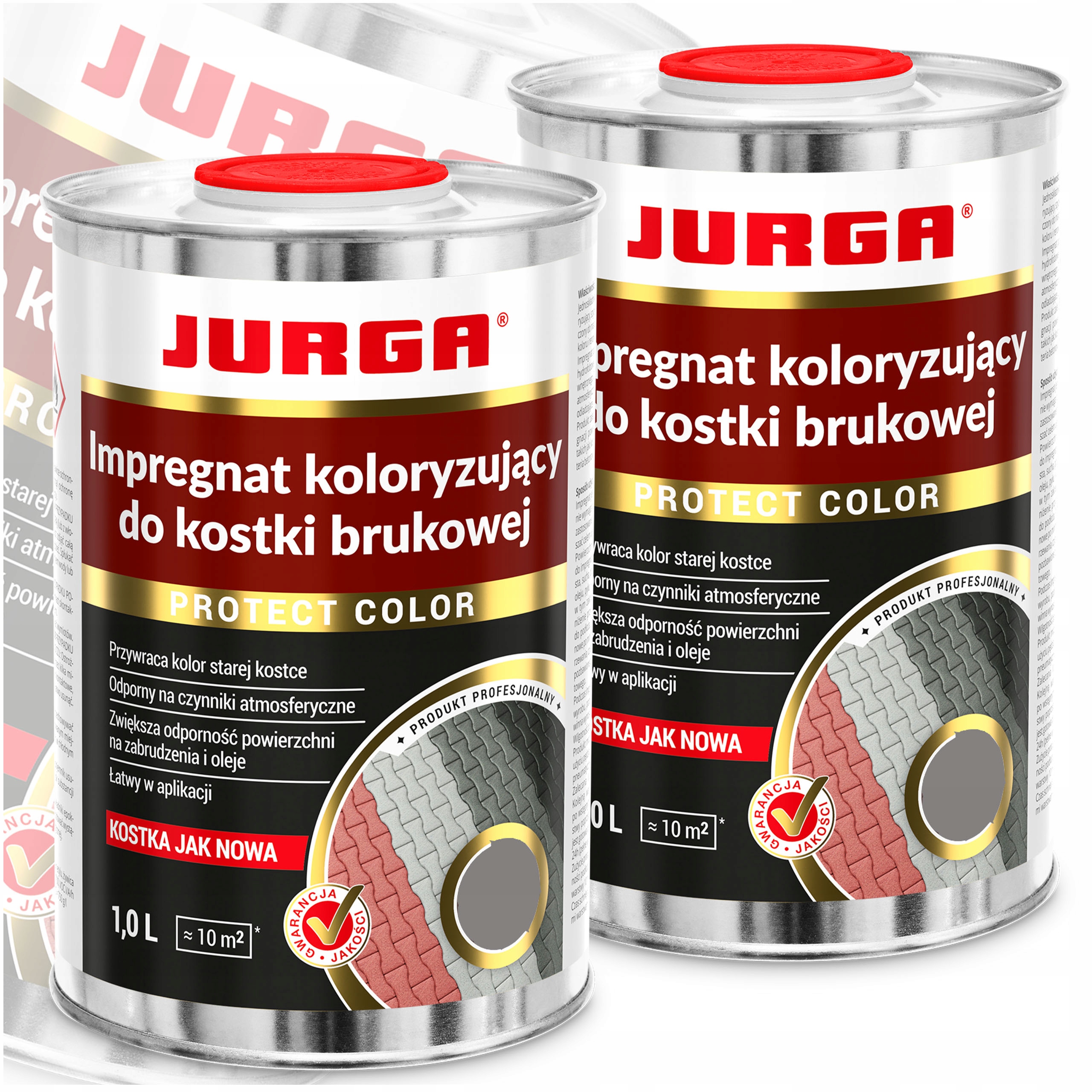 Impregnat do Kostki Brukowej Farba Koloryzująca Grafitowy 1L Jurga