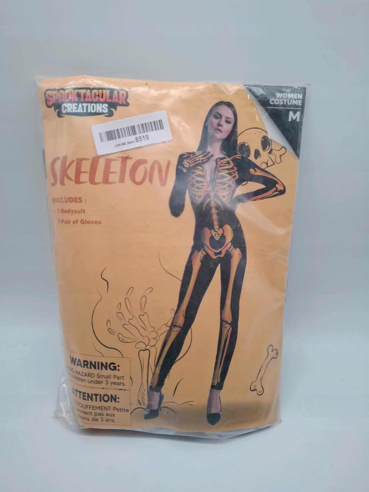Kostým Kostra Pro Ženy Převlek Na Halloween Zlatý Kostlivec M