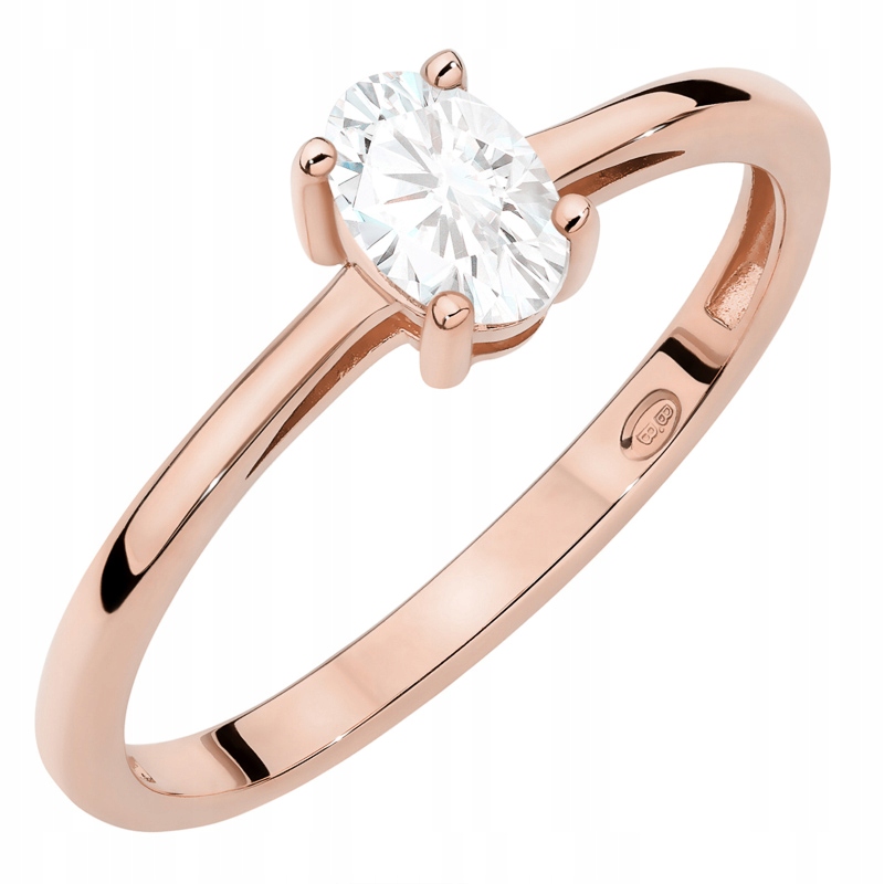 Zlatý Prstýnek Zásnubní pr. 585 s oválným safírem 0.40ct 14k