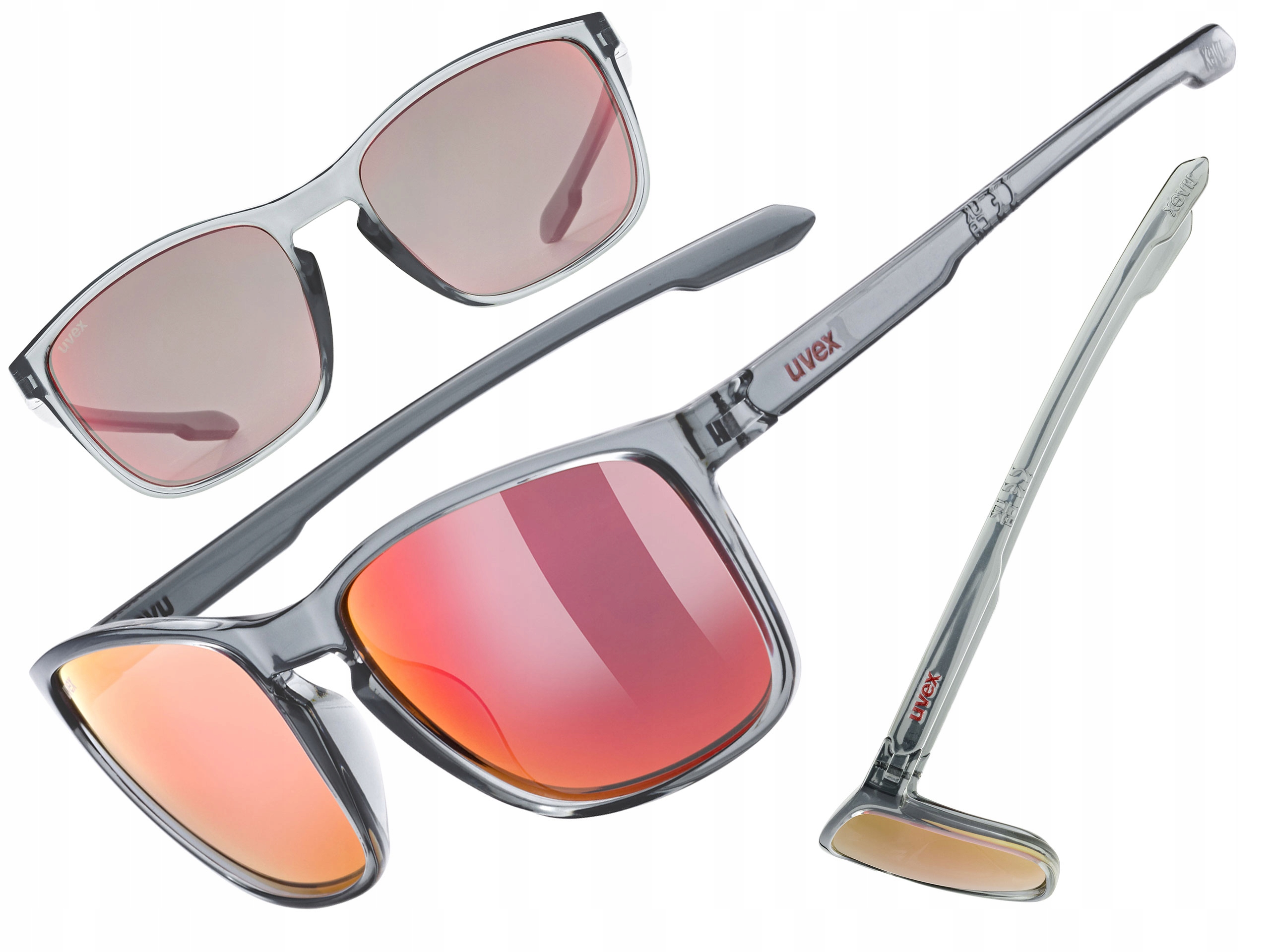 Cyklistické brýle Uvex Lgl 52 smoke (zrcadlově červené) S3
