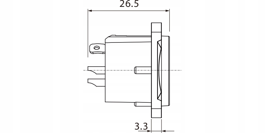 Gniazdo XLR Tablicowe Panelowe Roxtone RX3MD-BG Marka Roxtone