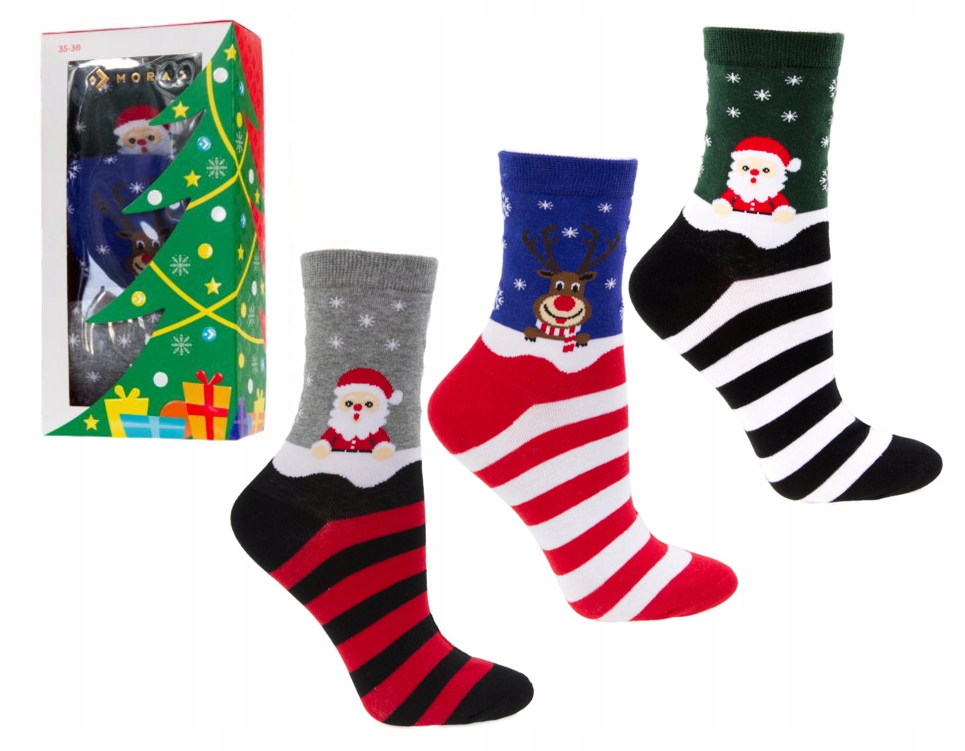 

Skarpety Świąteczne Damskie 3 Pary 35/38